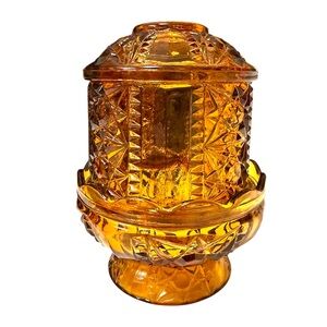 Indiana glass amber stars and bars